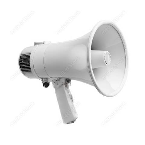 Bdrabiul22 A white megaphone or bullhorn isolated on a white 39401c4e 4494 40c6 ab23 449e80d0dbdd 2 attr1 feather