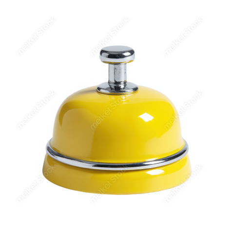 Bdrabiul22 A yellow service bell also known as a desk bell or 1460f5b1 6066 45b0 a0b0 7c0276e63e16 2 attr1 feather