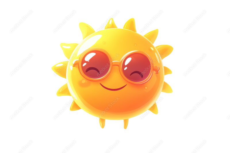 Bdrabiul22 Cartoon sun character smiling expression wearing s 82c25015 6815 4f03 829c 25a7b14ad06c 1 attr1 feather